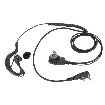 2Pin G Shape Earpiece PTT MIC Ear Hook Headset for Radio