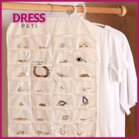 PETI DRESS สองด้าน กำไลข้อมือสร้อยข้อมือ ที่วางของ พ็อกเก็ต อุปกรณ์จัดระเบียบเครื่องประดับ ถุงสร้อยคอ ที่เก็บต่างหู ที่แขวนเครื่องประดับ