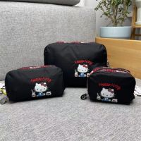 Lesportsac กระเป๋าใส่เครื่องสำอางลายการ์ตูนปักดอกไม้น้ำหนักเบากันน้ำกระเป๋าเครื่องสำอางถุงซักผ้าความจุขนาดใหญ่ชุด 7121