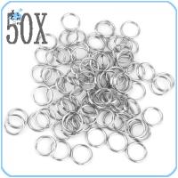 XCSMMN 50PCS เครื่องมือ เข็มกลัด กระเป๋า แยกพวงกุญแจ พวงกุญแจ ห่วงห่วง สแตนเลส