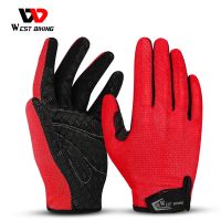 hotx【DT】 WEST BIKING Cycling Gloves Full/Half Breathable Non-slip Shockproof MTB