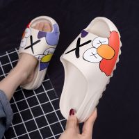 New Unisex Summer Men Bath Slippers Platform Fish Mouth Sandals Beach Soft Non-Slip Casual Shoes Women Flip Flop Cartoons Home House Slippers