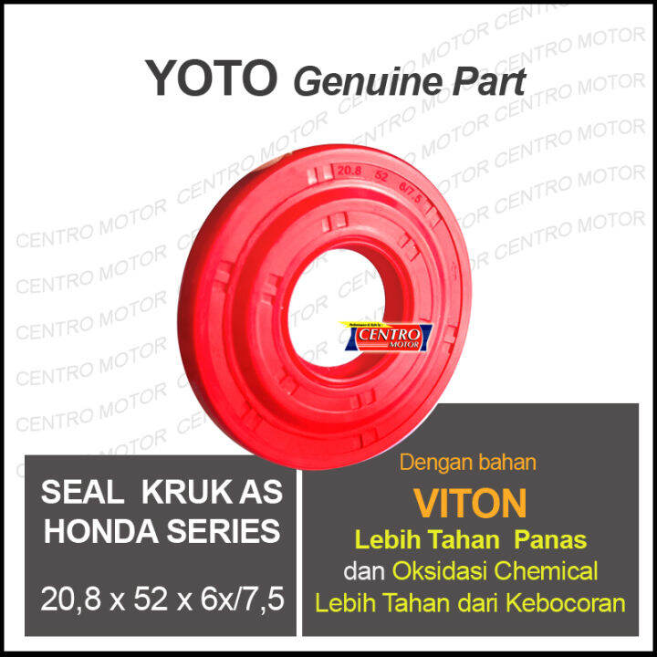 Seal Kruk As kiri 20,8x52x7,5 Honda Vario,Beat,Scoopy.Bahan Viton Tahan Panas,Tidak mudah Bocor