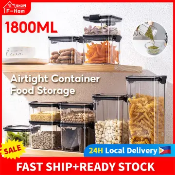 Kitchen Square Transparent Airtight Jar Grain Dry Goods Storage