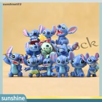 【hot sale】 ♚∈✱ B09 [Figure Toy]12Pcs Anime Cartoon Figure Cute Stitch Model Toys Car Ornaments Home Decoration