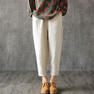 meimingzi-กางเกงผ้าฝ้ายขนาดใหญ่สไตล์ฤดูใบไม้ผลิ-กางเกงแบบมีกระดุมสไตล์เด็ก
