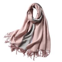 Cashmere Scarf Ladies Shawl Scarf Blanket Solid Color Double-Sided Thin Soft Scarf