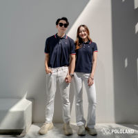 POLOLAND เสื้อโปโลคู่ รุ่นทูบาร์ - สีกรม (ชายทรงตรง และหญิงทรงเข้ารูป)