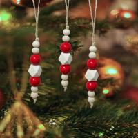 Living Room Festival Crafts Decoration Christmas Christmas Tree Wooden Bead String Pendants
