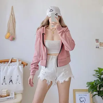 Lazada crop deals top hoodie