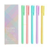 【LZ】❧♂❃  5 Pcs High-graded Colored Gel Pen Caneta de tinta recarregável portátil para tomar nota