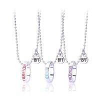 3ชิ้น/เซ็ต Forever Best Friends BFF แหวนจี้สร้อยคอเด็ก Sisters Clavicle Chain มิตรภาพเครื่องประดับ Gift