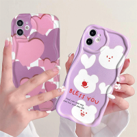 เคส UPaitou สำหรับ Vivo Y27 Y36 Y02 Y16 Y35 Y20i Y02s Y22 Y22s Y15A Y15S Y21 Y20S Y21s Y95 Y20 Y93 V25 Y12s ความรักและดอกไม้ Y17 Y12โค้งงอ Y15ป้องกันเนื้อนิ่ม TPU ผ้าคลุม