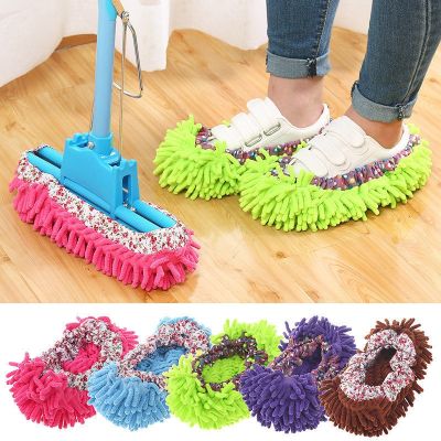 hot【DT】 1/2pcs Multifunction Floor Dust Cleaning Slippers Shoes Lazy Mopping towels