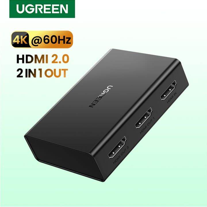 ugreen-อะแดปเตอร์แยก-hdmi-4k60hz-เข้า-1-ออก-2-hdmi-2-0-สําหรับ-ps4-xbox-360-switch-macbook-tv