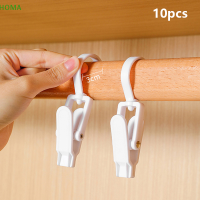 ?【Lowest price】HOMA 10pcs หมุนเสื้อผ้าหมุดแขวน Clamps ตะขอซักผ้าหมุนหมวก