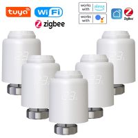 Tuya WiFi Zigbee วาล์วหม้อน้ำอุณหภูมิอัจฉริยะไร้สาย App ควบคุมบ้านความร้อนเทอร์โมควบคุมอุณหภูมิ