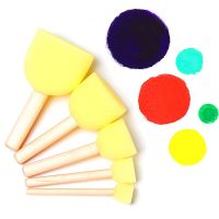 hot【DT】✱♈♝  4Pcs/setKid Sponge Paint Original Handle Painting Graffiti Early Supplies Gifts