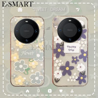 เคสมือถือสำหรับ Huawei Mate60 Pro โปรปลอกฝาหลังลายดอกไม้พร้อมซิลิโคนนิ่มสำหรับแฟชั่นและป้องกันการตกสำหรับ Huawei Mate 60 Pro โปรเคสโทรศัพท์