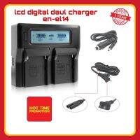 ที่ชาร์จแบตกล้อง Dual Digital Battery Charger with LCD Screen Compatible with Nikon EN-EL14 รับประกัน 1 ปี