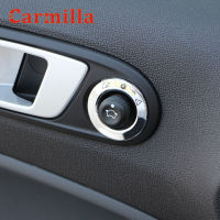 Carmilla ABS Chrome ด้านหลังดูกระจกสวิทช์ปรับลูกบิดสำหรับ Ford Fiesta Mk7 2009-2014รถอุปกรณ์เสริม