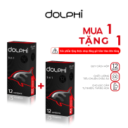 Bao Cao Su Siêu Mỏng Tự Nhiên Dolphi 3 In 1 Hộp 12 Bao