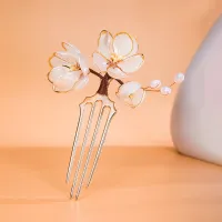 Hanfu Hairpin Headdress Lotus Hairpin Hair Comb Insert Comb Retro Palace Classical Hairpin Cheongsam Hair Accessories For Women Haberdashery