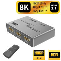 8K HDMI 2.1 Switch 2 Port HDMI 2.1 Switch Switcher 8K 60Hz 4K 120Hz Bi-Directional Switch 2 in 1 Out for PS5 PS4 pro