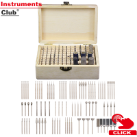 Instruments 86ชิ้นสว่านชุดอุปกรณ์เสริมเพชรเสี้ยนบิตเจาะชุดขัดเงาสำหรับขัดขัดตัดไม้แกะสลักหินเครื่องประดับดอกสว่านหัวเพชรด้วยกรณีไม้