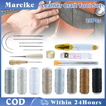 29 Pcs Upholstery Repair Kit Hand Sewing Needles Leather Craft