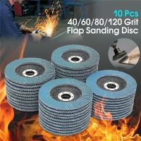 10Pcs 5 125mm Angle Grinder Sanding Discs 40/60/80/120 Grit Grinding Wheel Flap Discs Metal Plastic Wood Removal Abrasive Tool