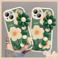 เคสดอกไม้สดคล้องข้อมือสำหรับ Realme C35 C20 C15 C11 C21Y C25Y C31 C20A C25 C12 C30 C17 C25s C21 C55 Realme 10 5 5i 5S 6i C3 Narzo 30A ศิลปะ50A พร้อมสร้อยข้อมือดอกไม้นิ่ม Tpu ฝาครอบที่สร้างสรรค์