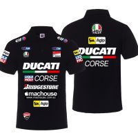 คุณภาพสูง เสื้อยืดแขนสั้น คอปกโปโล ลาย Ducati Cosica MOTOGP เหมาะกับใส่ขับขี่รถจักรยานยนต์