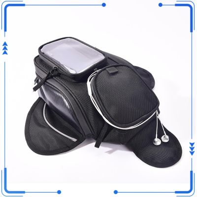กระเป๋าถังเชื้อเพลิงรถมอเตอร์ไซค์ขี่รถจักรยานยนต์กระเป๋ากันน้ำพร้อมช่องหูฟังแม่เหล็กแพคเกจการนำทาง