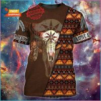 2023 NEW STYLE-Native American Deer Skull 3D Full Print T-Shirt Handmade Best Gift T-Shirt(FREE CUSTOM NAME )