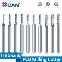 XCAN 1Pc ก้าน1/8ดอกเจาะ CNC PCB ปลายคาร์ไบด์เครื่องตัดมิลลิ่งสำหรับงานไม้ขนาดเส้นผ่าศูนย์กลาง0.5-3.175มม