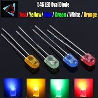 【CW】▦♀  50pcs DIP 546 Diffused Oval Emitting Diode  Yhite Lamp Through Hole Bulb