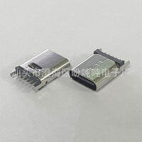 TYPE-C 3.1USB ที่นั่งตัวเมีย 6pin ปลั๊กตรงแนวตั้ง 10.010.5MM หัวแม่ชาร์จเร็วส่งข้อมูล