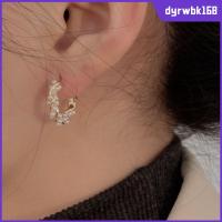 DYRWBK168 โลหะสำหรับตกแต่ง ต่างหูมุกแท้ Eardrop eardrop อุปกรณ์เครื่องประดับอัญมณี คลิปหนีบหู เสน่ห์เสน่ห์ ต่างหูห่วงบิด สำหรับผู้หญิง