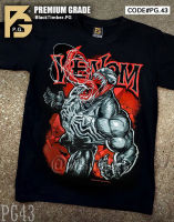 PG 43 Venom เสื้อยืด หนัง นักร้อง เสื้อดำ สกรีนลาย ผ้าหนา PG Black Timber T Shirt