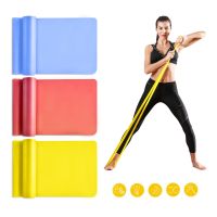 3 Pcs/Bag Yoga Pilates Stretch Resistance Band Exercise Fitness Band Training Elastic Exercise Fitness Rubber natural rubber Gym