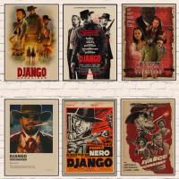 ภาพยนตร์คลาสสิก Quentin Tarantino Film Django Unchained Retro Poster - Vintage Wall Decor For Home Bar Cafe A2