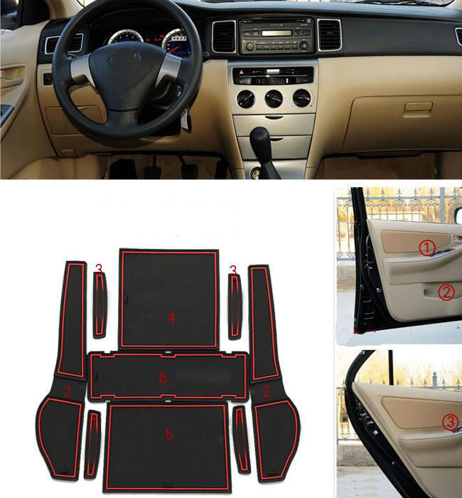 รถ-anti-dirty-pad-ประตู-groove-gate-slot-ถ้วย-armrest-storage-mat-สำหรับ-corolla-ex-2013