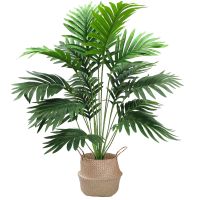 hotx【DT】 65/82cm Large Artificial Tall Fake Monstera Branch Plastic Leaves Garden Outdoor