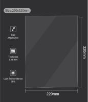 ฟิล์ม FEP 12.6In 220*320มม. สำหรับ Creality ANYCUBIC Photon S Eo Mars 0.15มม. เรซินยูวี3D เครื่องพิมพ์ฟิล์มปล่อยแผ่น FEP