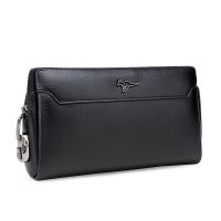 Fashion Business Mens Handbag Clutch Bag Anti-theft Lock PU Leather Male Waist Bag 3 Layers Design Stylish Mens Money Pouch