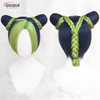 High Quality Jolyne Cujoh Kujo Cosplay Wig Anime Jojos Bizarre Adventure Golden Wind Buns Braids Cos Hair Wigs + Free Wig Cap