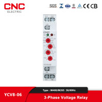 YCV8-06 CNC 3เฟสความล้มเหลวเฟสลำดับการตรวจสอบแรงดันไฟฟ้ารีเลย์การป้องกันการตรวจจับแรงดันไฟฟ้ารีเลย์460V