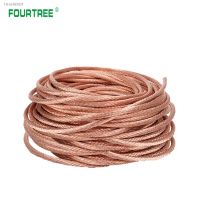 ☒✺✲ 10Meters Bare Pure Copper Tinned Copper Wire Round Stranded Braid Wire Tape Conductive Copper Rope Soft Connection Grounding