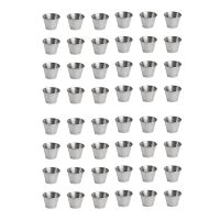 48 Pack Stainless Steel Condiment Sauce Cups,Commercial Grade Dipping Sauce Cups,Ramekin Condiment Cups Portion Cups